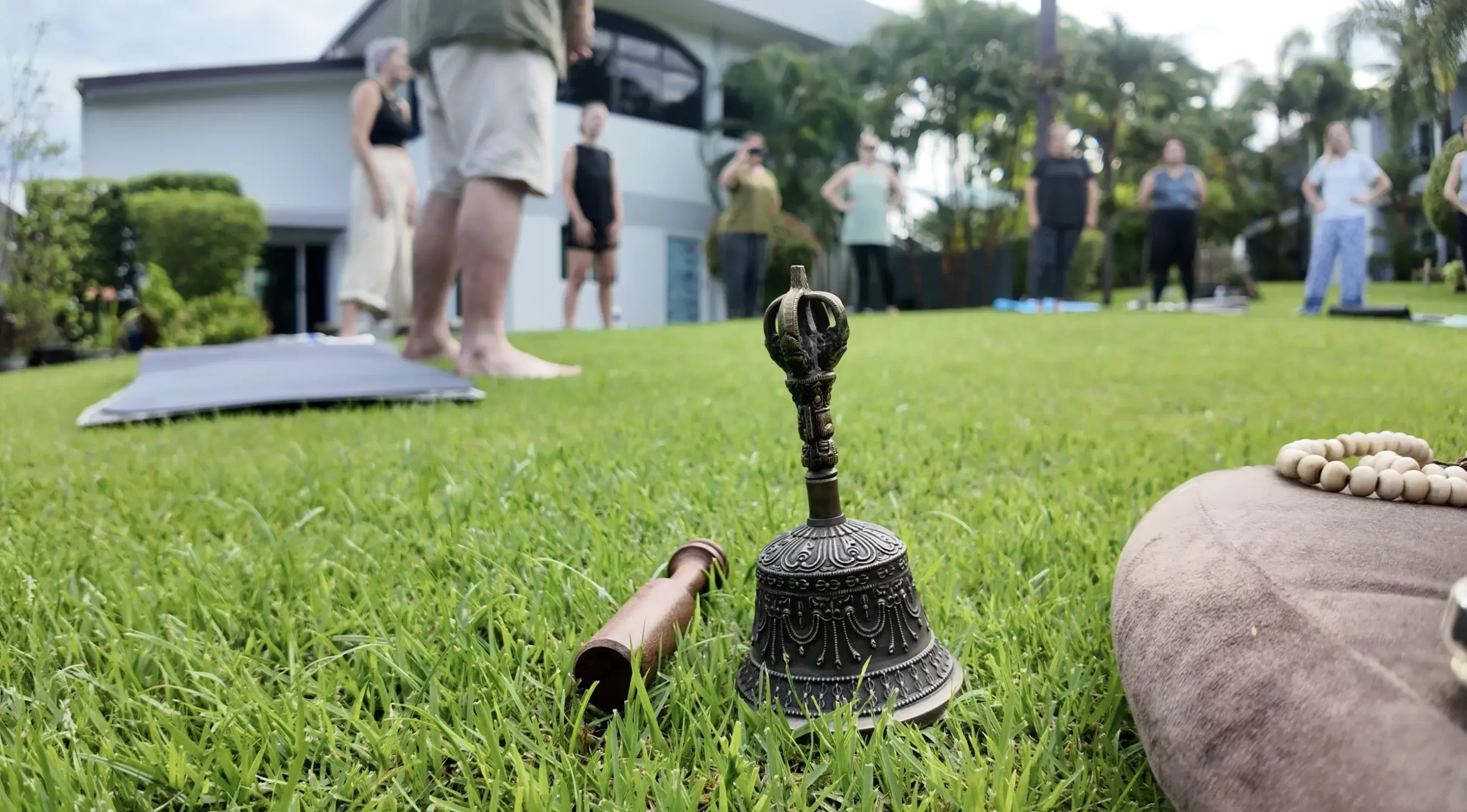 Group movement practice at Zen Pod, Bang Sare