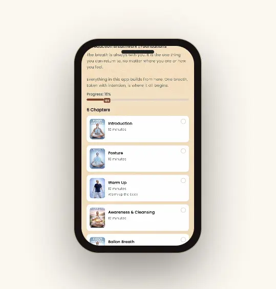 The Zen Pod App's self-paced Breathwork Foundations course